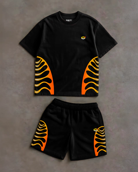 CONJUNTO CAMISETA PREMIUM E SHORT DE MOLETOM '' MKS GRADIENT TIGER COMPLET '' - comprar online