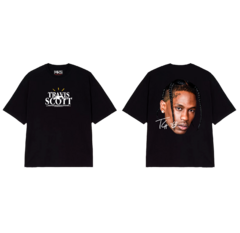CAMISETA PREMIUM TRAVIS SCOTT BIG FACE ESTAMPA FRENTE E COSTAS - comprar online