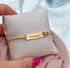 Pulseira Borboleta Personalizada - Sob encomenda