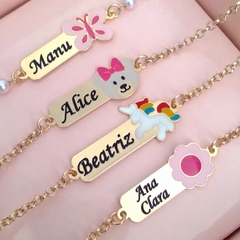 Pulseira Infantil Personagens Personalizada - Sob encomenda