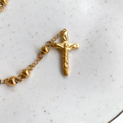 Terço Dourado de São Bento Unissex em Aço 316l na internet