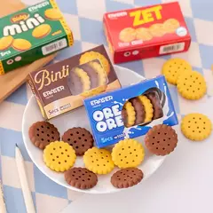 Borrachas em formato de biscoitinhos