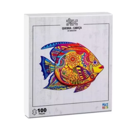 Quebra-Cabeça de Madeira - Peixe