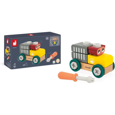 Carro de Construção - Cachorro -Brico Kids Janod
