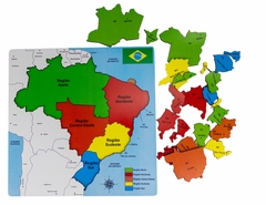 Mapa do Brasil - Quebra-Cabeça - Amarelo Ipê