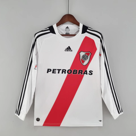 Camisa Retro River Plate Manga Longa - 09/10