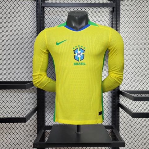 Camisa Seleção Brasil Jogador Manga Longa - 2025