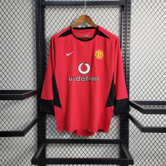 Camisa Retro Manchester United Manga Longa - 02/04