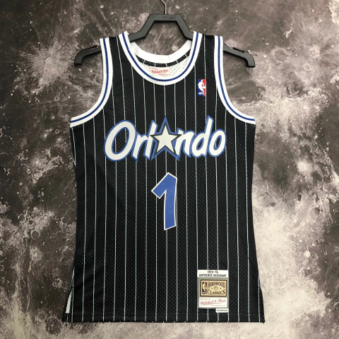 Regata Orlando Magic Penny Hardaway Mitchell & Ness Black 1996-97 Hardwood Classics NBA 75th Anniversary Diamond Swingman Jersey