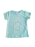 Remera manga corta con estampa. Aqua - comprar online
