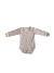 Body manga larga, con broche. Floral beige - comprar online