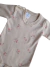 Body manga larga, con broche. Floral beige en internet