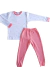 Pijama de invierno. Floral Blanco - comprar online