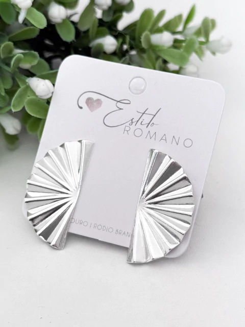 Brinco Leque - Banhado a Prata