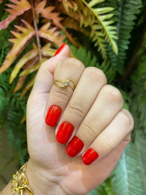 Falange 2 Pontos de Luz - Banhado a Ouro 22k