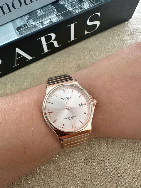 Relógio Casio Rose Mostrador Rose - Aço Inoxidável [1a LINHA]