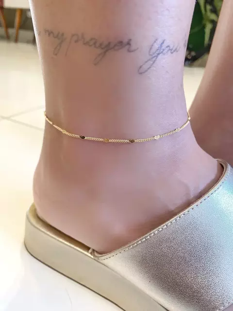 Tornozeleira Corações - Banhado a Ouro