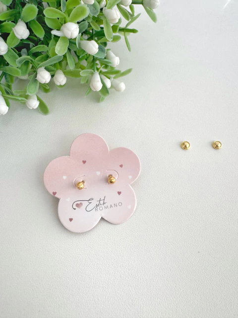 Brinco Infantil Bolinha 3mm - Banhado a Ouro