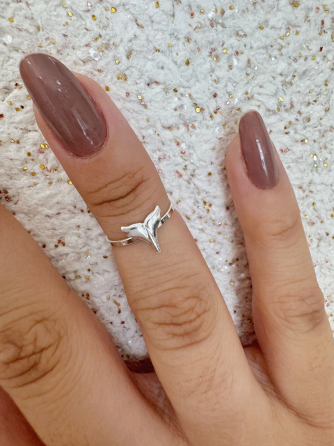 Falange Cauda de Sereia Lisa - Banhado a Prata