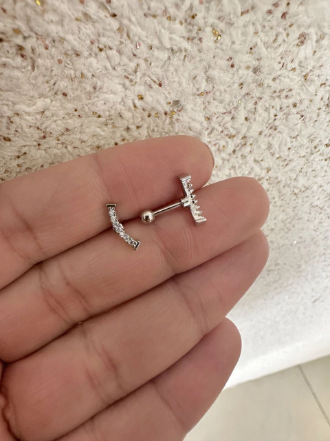 Piercing Cluster Cravejado 11mm - Aço