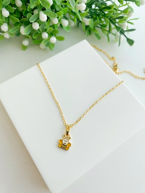 Colar Infantil Abelha - Banhado a Ouro
