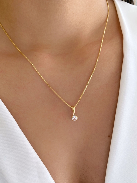 Colar Pingo de Luz 5mm - Banhado a Ouro