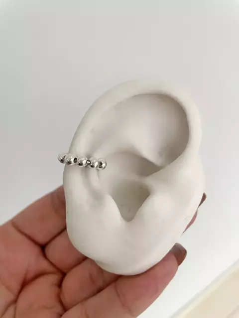 Piercing Fake Bolinhas - Banhado a Prata