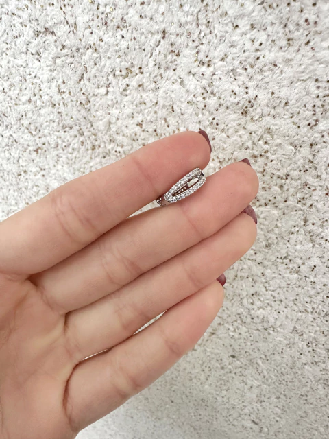 Piercing Argolinha Cravejada em X Click em Aço