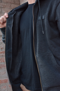 CAMPERA DE FRISA CLASSIC MELANGE OSCURO - comprar online