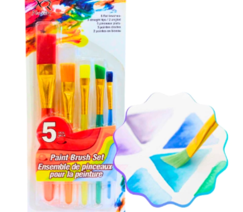 Pinceles x5 Punta Chata