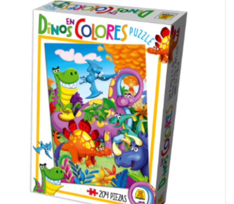 Puzzle Dinos en Colores