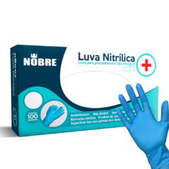 Luva Nitrílica Azul Sem Pó- Nobre