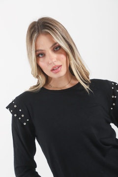 Sweater Volado Con Piedra VTL639 - tienda online