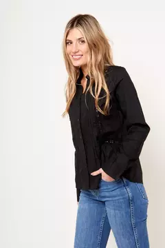 Camisa Con Tablitas Y Guipiur VTK 4074 en internet