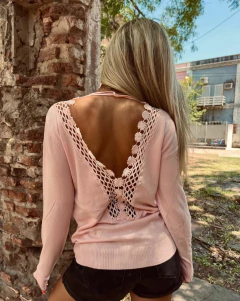 SWEATER CON CROCHET BIANCA VTK 544 - Indiana