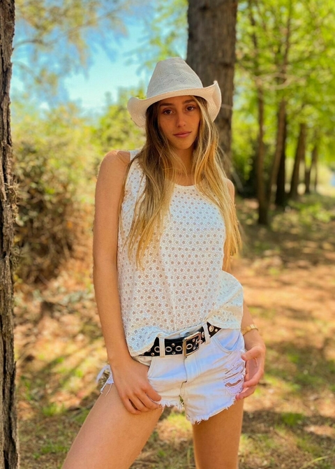 Musculosa Con Transparencia Mini Estrellas