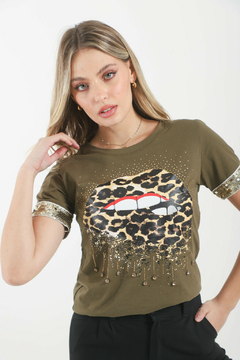 Remera Beso Print VT15801 - tienda online