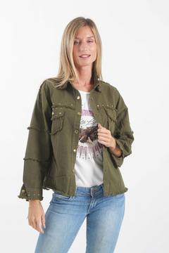 Camisaco Gabardina Con Tachas VTK4099 en internet