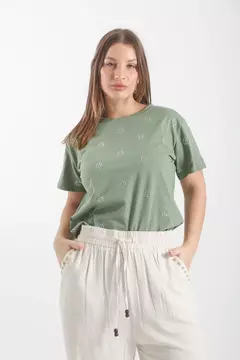 Remera Bogota con strass margaritas en internet