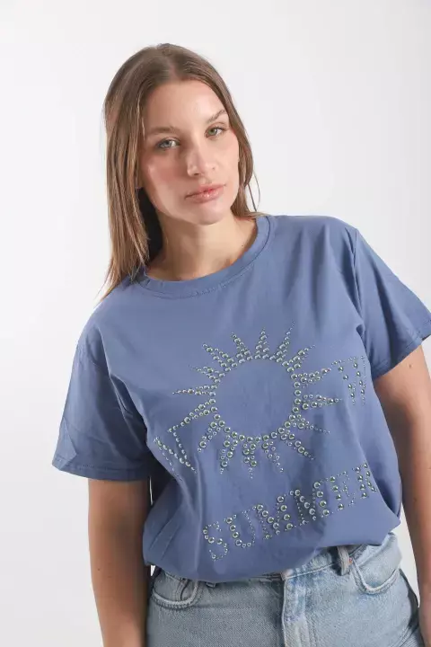Remera Summer con strass