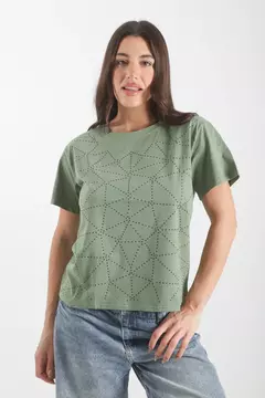 Remera Rombos strass