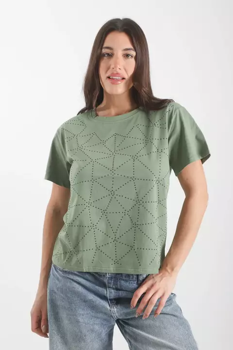 Remera Rombos strass