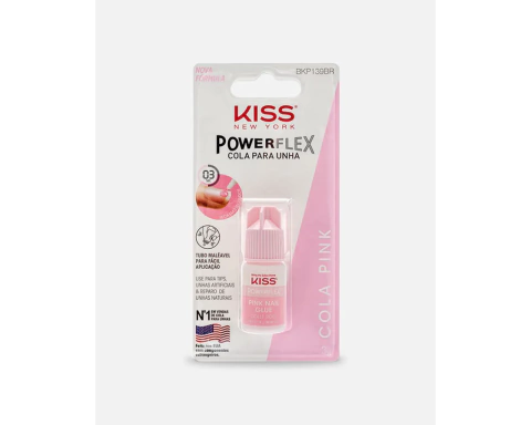 Cola para Unha Postiça Powerflex Pink - Kiss New York - Ousada Make e Cosméticos