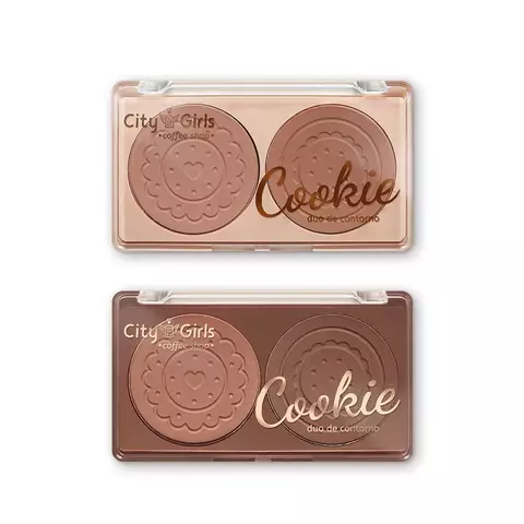 Duo de Contorno Cookie - Coffee Shop - City Girls - Ousada Make e Cosméticos Distribuidora