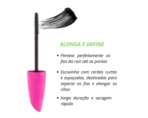 Máscara para Cílios Preta Efeitos Variados - Safira - Ousada Make e Cosméticos Distribuidora