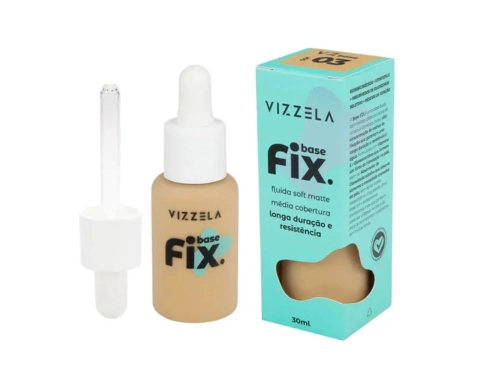 Base Líquida FIX - Vizzela - Ousada Make e Cosméticos Distribuidora