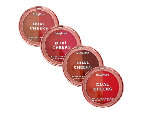 Blush Compacto Dual Cheeks - Ruby Rose - Ousada Make e Cosméticos Distribuidora