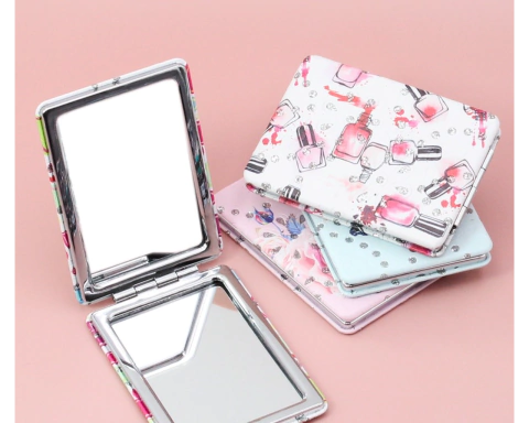 Espelho de Bolsa Portátil Quadrado - Ousada Make e Cosméticos Distribuidora