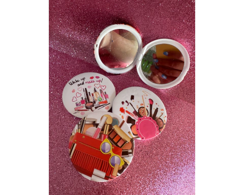 Espelho de Bolsa Duplo Redondo Maquiagem - Ousada Make e Cosméticos Distribuidora