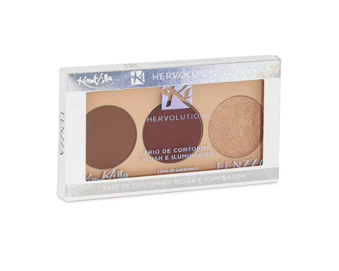 Trio de Blush, Contorno e Iluminador Hervolution - Fenzza  - Ousada Make e Cosméticos